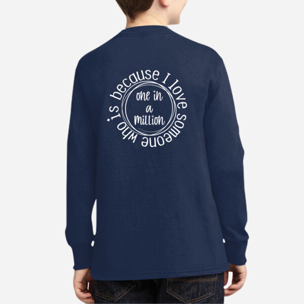 Bc I Love Port & Company Youth Long Sleeve Core Cotton Tee Thumbnail
