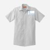 Short Sleeve Striped Industrial Work Shirt Thumbnail